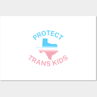 Protect Trans Kids Texas - Transgender Flag - Protect Transgender Children - Curved Design Posters and Art